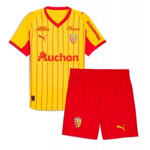 Fotbalové Dres RC Lens Dětské Domácí Oblečení 2025-26 Krátký Rukáv (+ trenýrky)